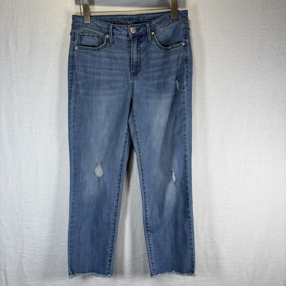 Seven7 Women's Blue Jeans Size 30 Cropped